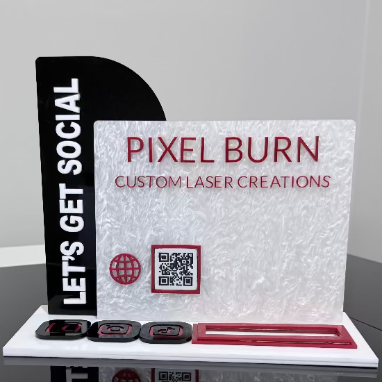 Custom NFC Smart Sign – Tap to Connect Display (Exclusive Launch) - Pixel Burn Custom Laser Creations