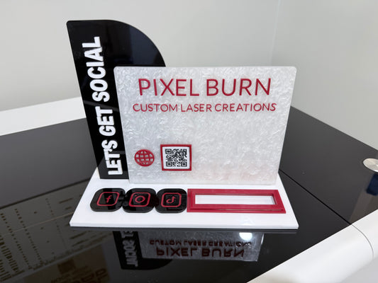 Custom NFC Smart Sign – Tap to Connect Display (Exclusive Launch) - Pixel Burn Custom Laser Creations