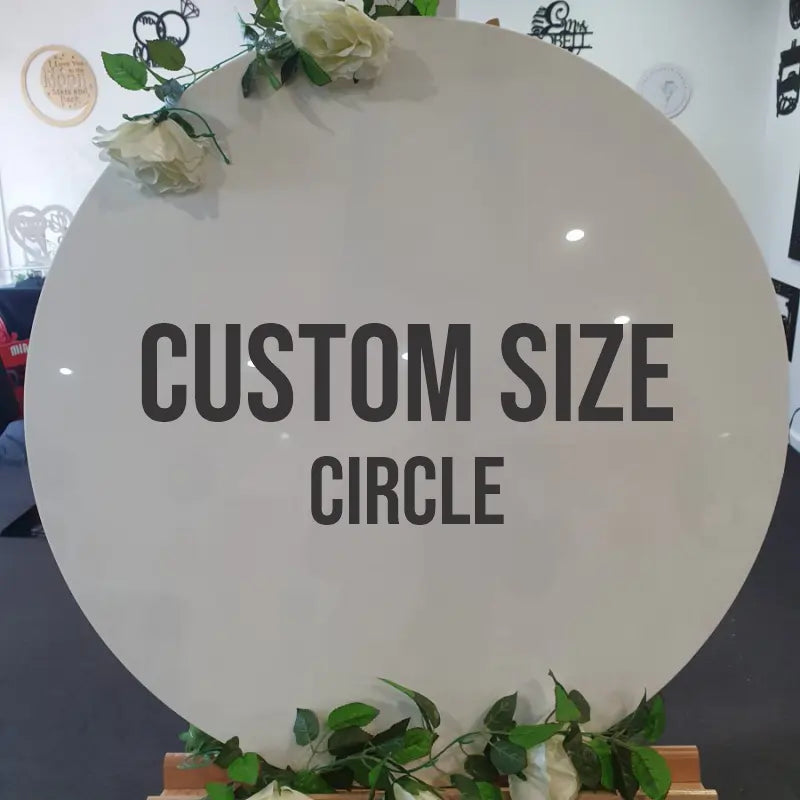 Personalised 3D & Flat Acrylic Logo Sign Round Custom Business & Event Signs - Pixel Burn Custom Laser Creations