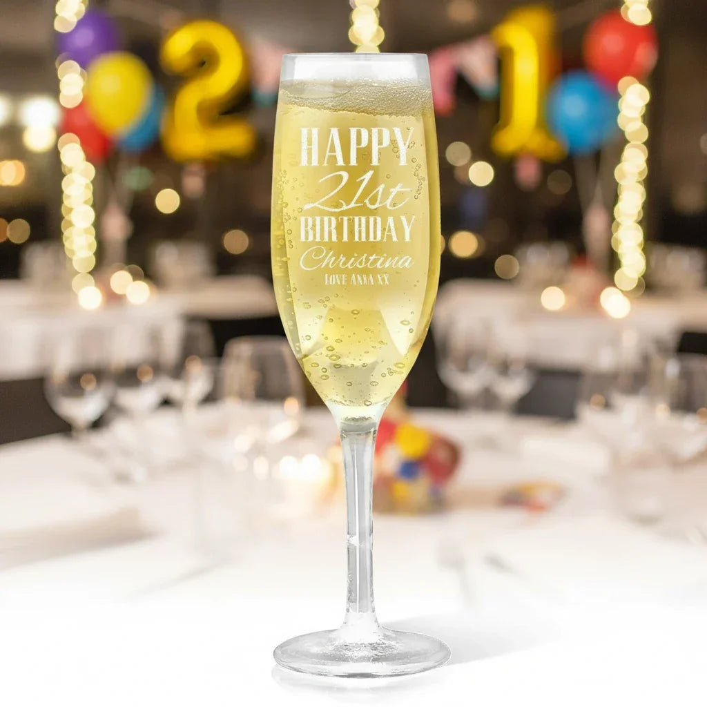 Personalised Wine Glass - Pixel Burn Custom Laser Creations