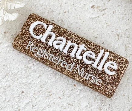 Custom Acrylic Name Badge Personalised - Pixel Burn Custom Laser Creations