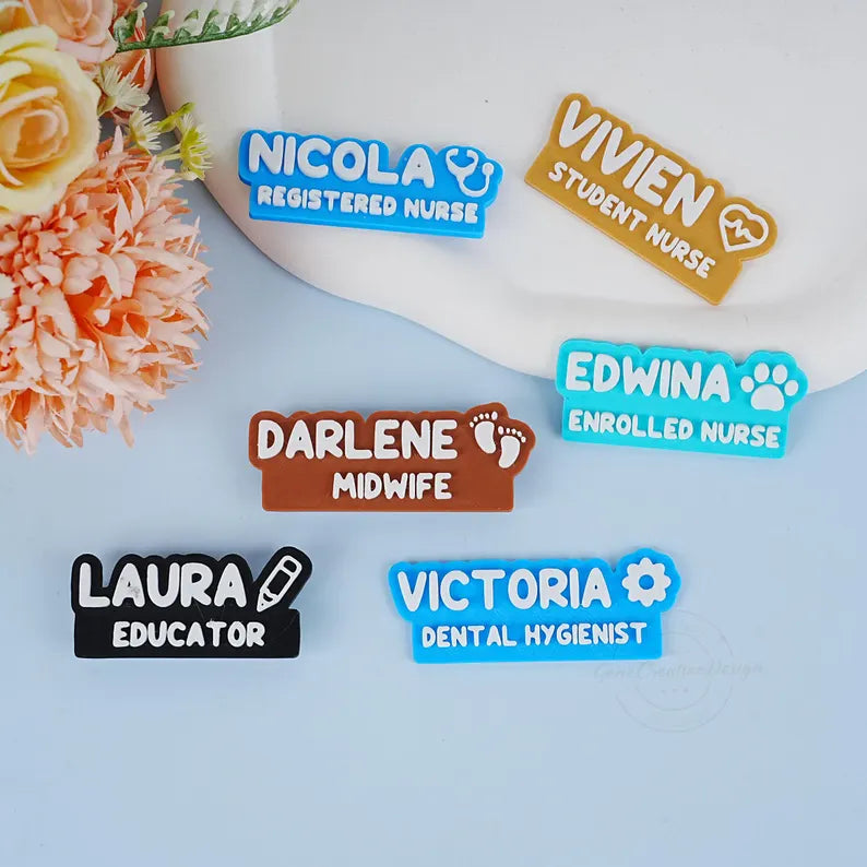 Custom Acrylic Name Badge Personalised - Pixel Burn Custom Laser Creations