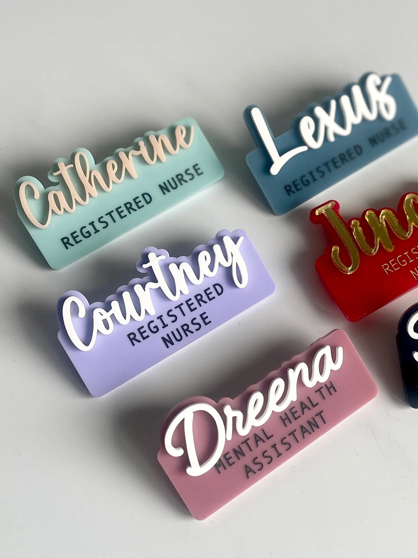 Custom Acrylic Name Badge Personalised - Pixel Burn Custom Laser Creations