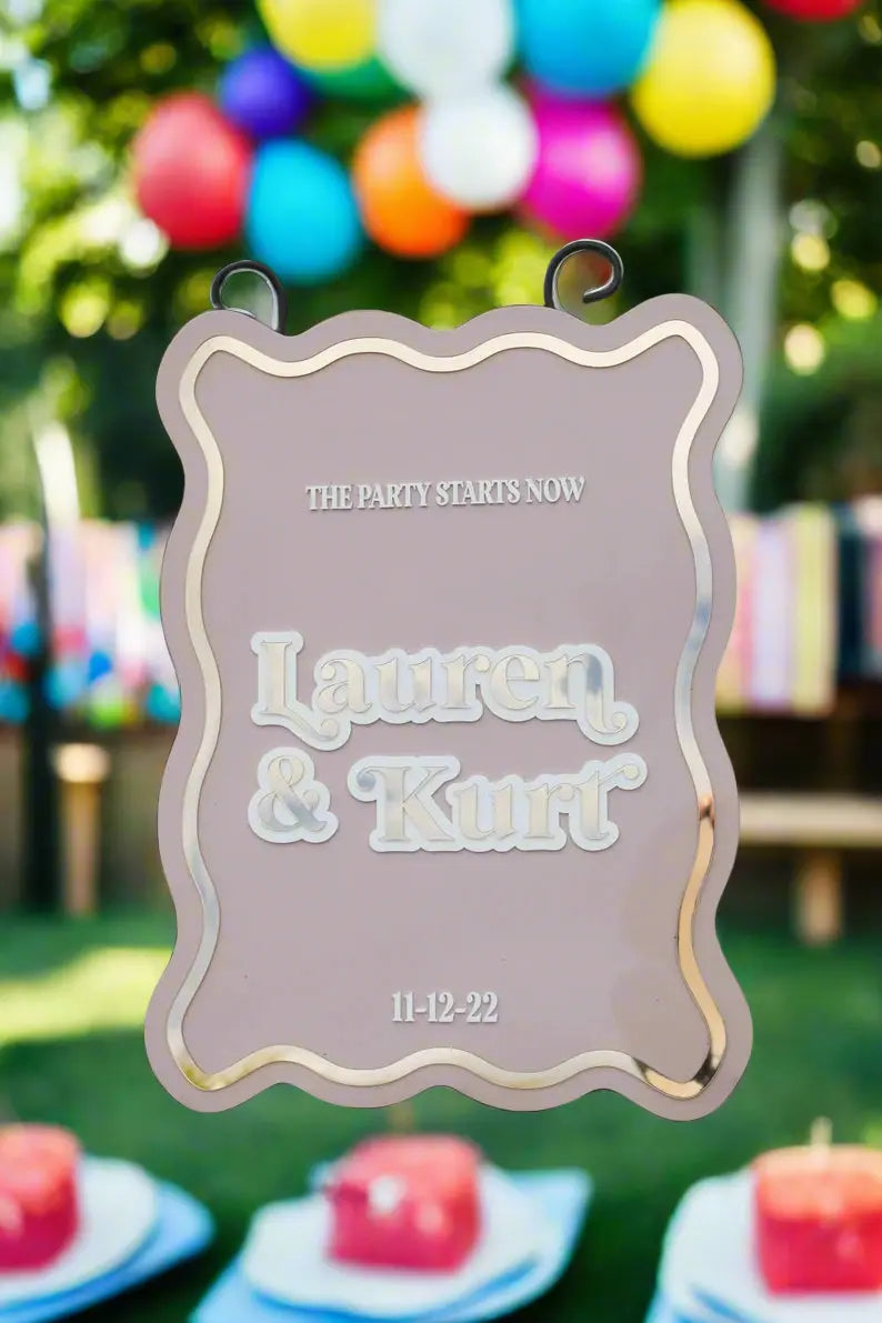 Personalised Wedding Welcome Sign – personalised engraved gift Australia