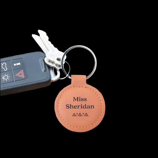 Personalised Leather Keyring – Custom Engraved Gift Pixel Burn Custom Laser Creations
