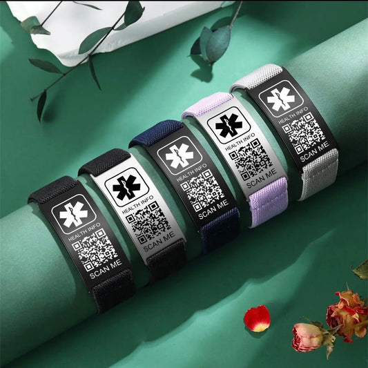 Smart QR Code Medical Alert Bracelet Digital Health ID – personalised engraved gift Australia