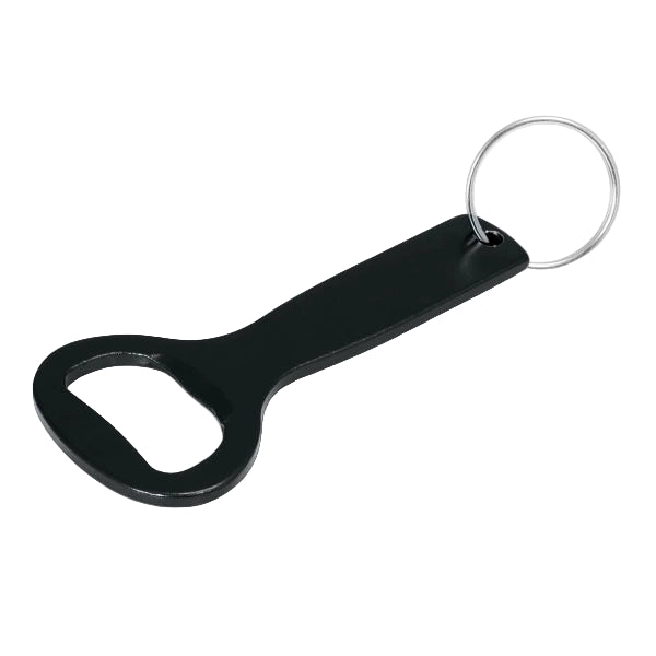 Black Bottle Opener Key Ring