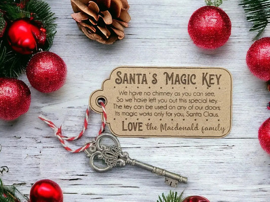 Personalised Santa’s Magic Key – personalised engraved gift Australia