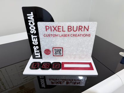 Custom NFC Smart Sign – Tap to Connect Display (Exclusive Launch) - Pixel Burn Custom Laser Creations 
