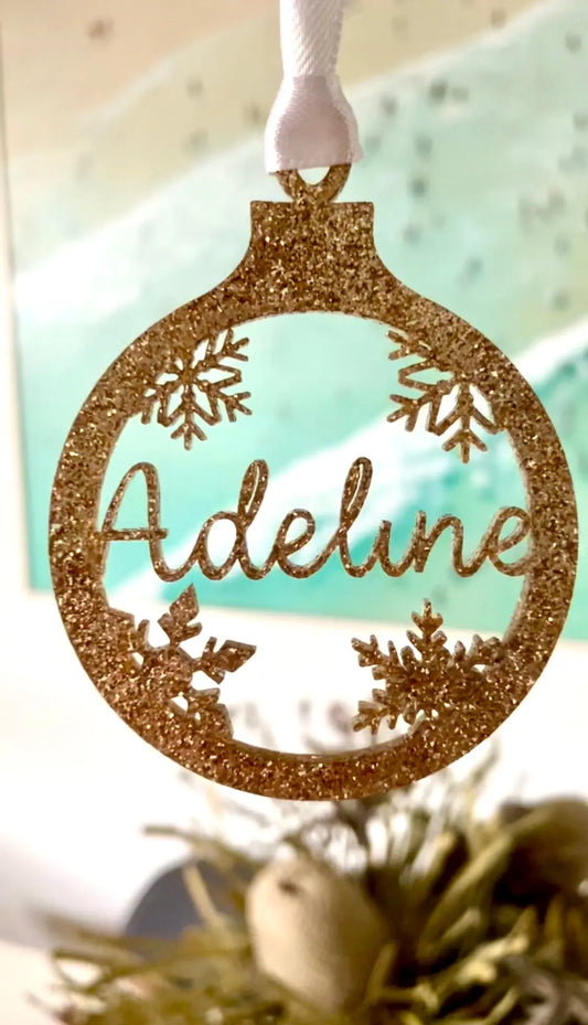 Personalised Christmas Bauble Ornament Pack of 3 – personalised engraved gift Australia